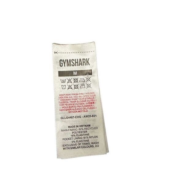 Gymshark Womens Size M  Gray Leggings Workout Athletic Zipper - Picture 4 of 5